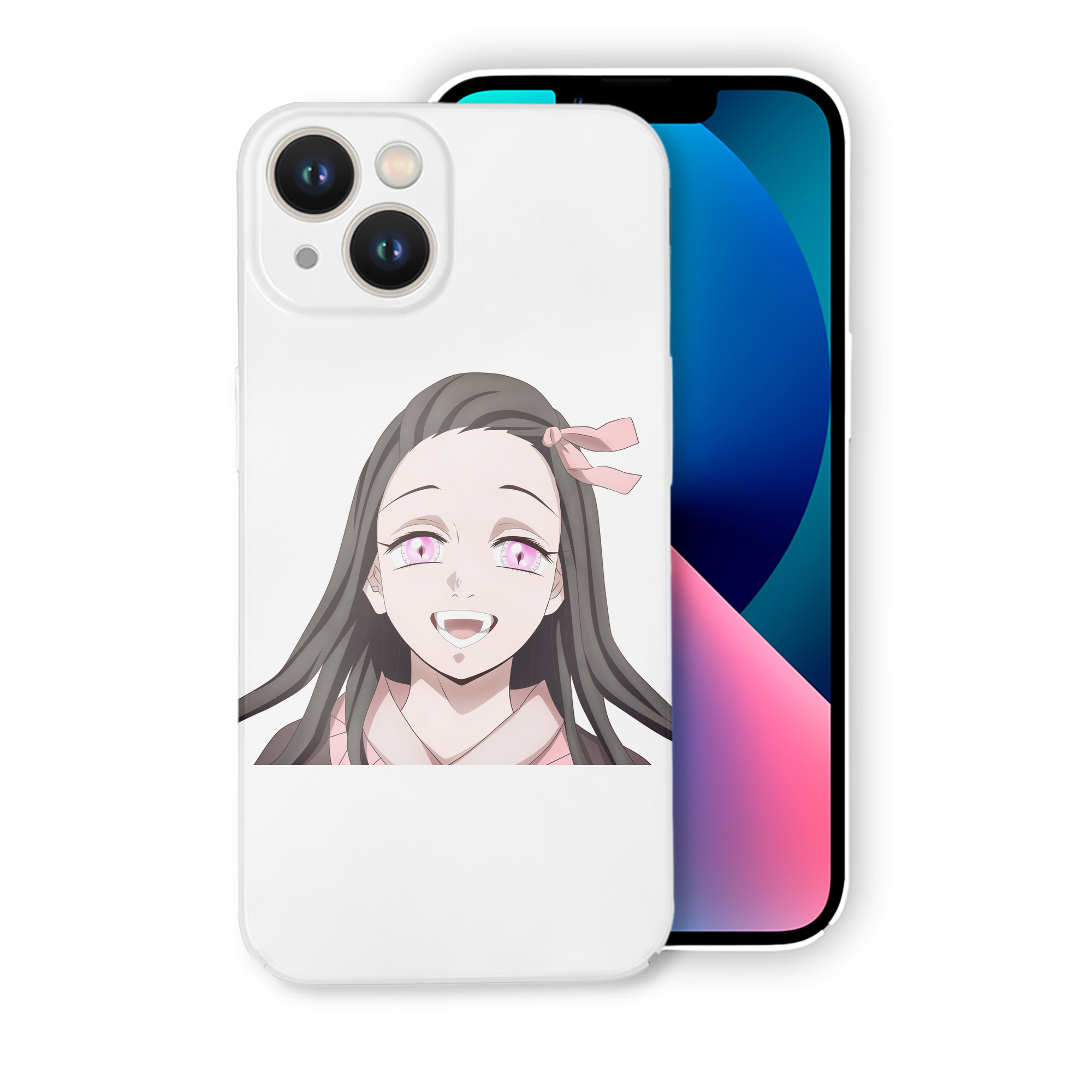 （画像用） 鬼滅の刃（きめつのやいば）竈門 禰󠄀豆子／かまど ねずこ Kamado Nezuko 【iPhone 14シリーズ対応】ハードケース