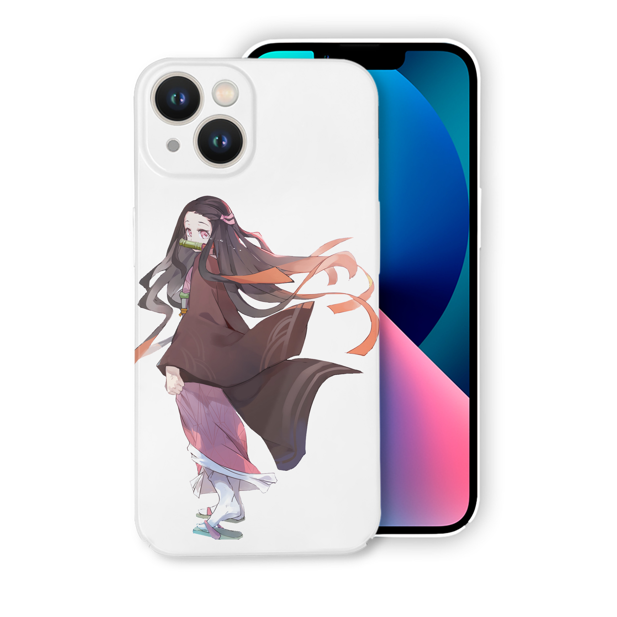 （画像用） 鬼滅の刃（きめつのやいば）竈門 禰󠄀豆子／かまど ねずこ Kamado Nezuko 【iPhone 14シリーズ対応】ハードケース