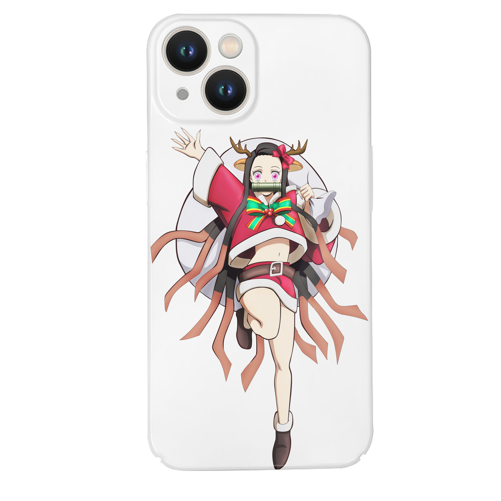 （画像用） 鬼滅の刃（きめつのやいば）竈門 禰󠄀豆子／かまど ねずこ Kamado Nezuko 【iPhone 14シリーズ対応】ハードケース