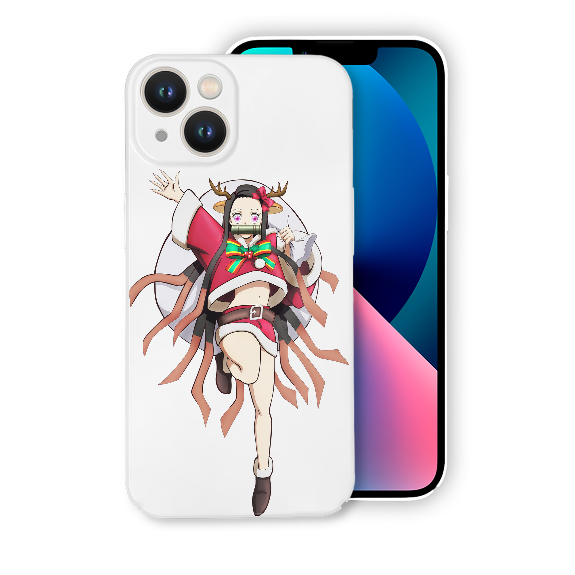 （画像用） 鬼滅の刃（きめつのやいば）竈門 禰󠄀豆子／かまど ねずこ Kamado Nezuko 【iPhone 14シリーズ対応】ハードケース