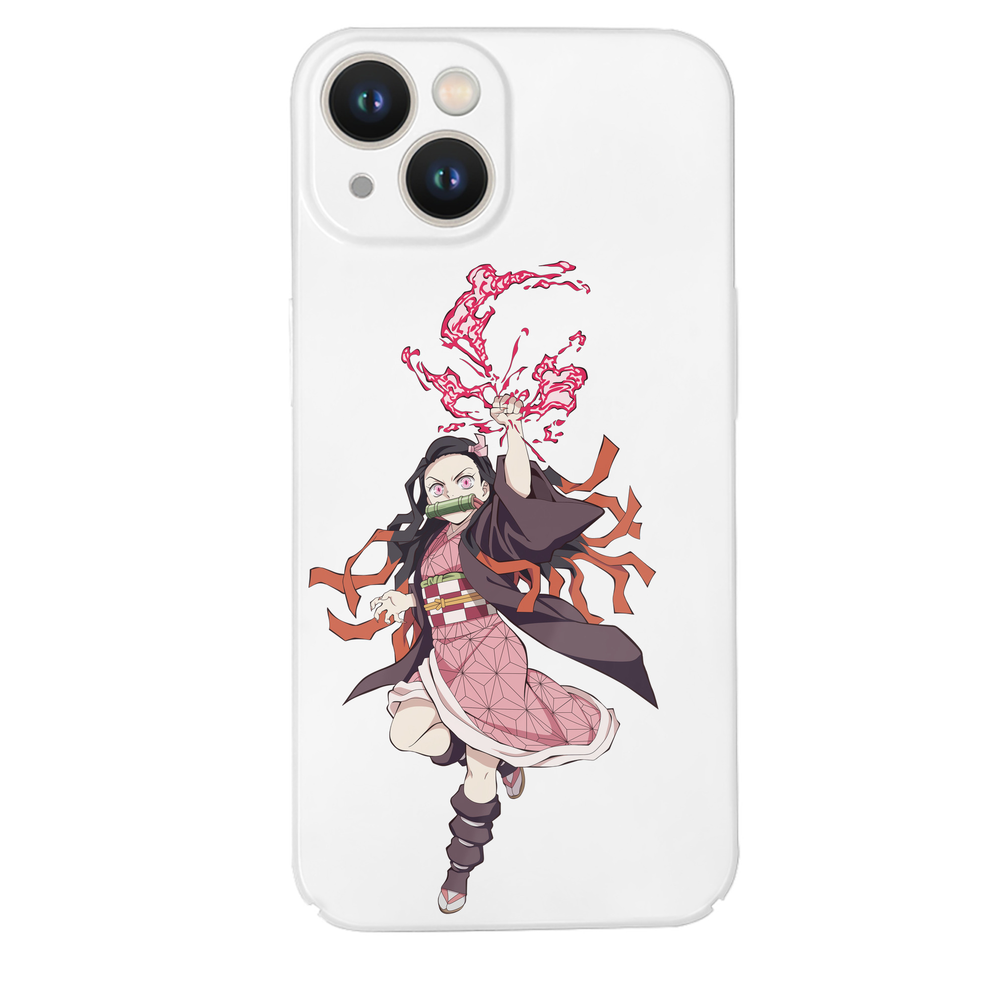 （画像用） 鬼滅の刃（きめつのやいば）竈門 禰󠄀豆子／かまど ねずこ Kamado Nezuko 【iPhone 14シリーズ対応】ハードケース