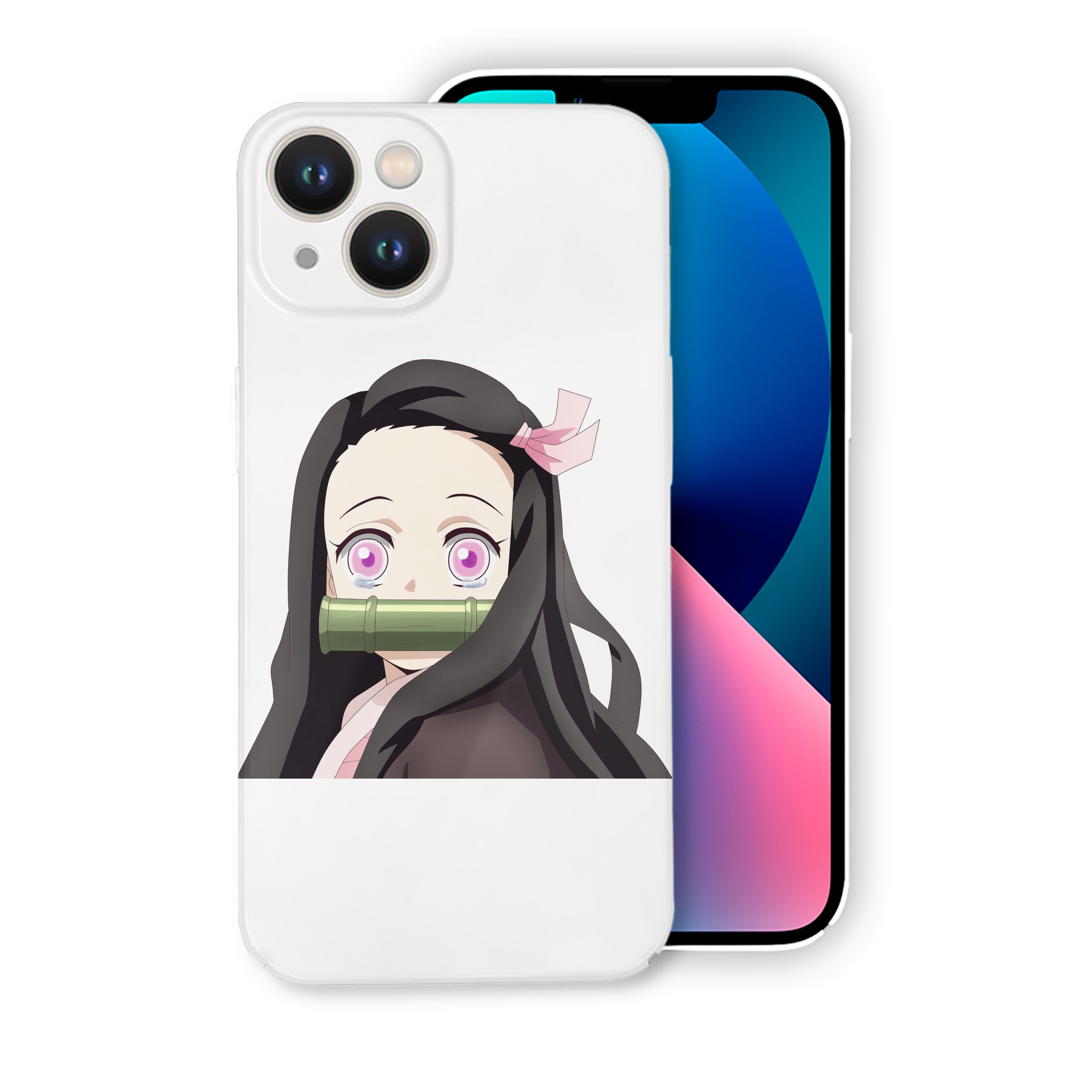 （画像用） 鬼滅の刃（きめつのやいば）竈門 禰󠄀豆子／かまど ねずこ Kamado Nezuko 【iPhone 14シリーズ対応】ハードケース