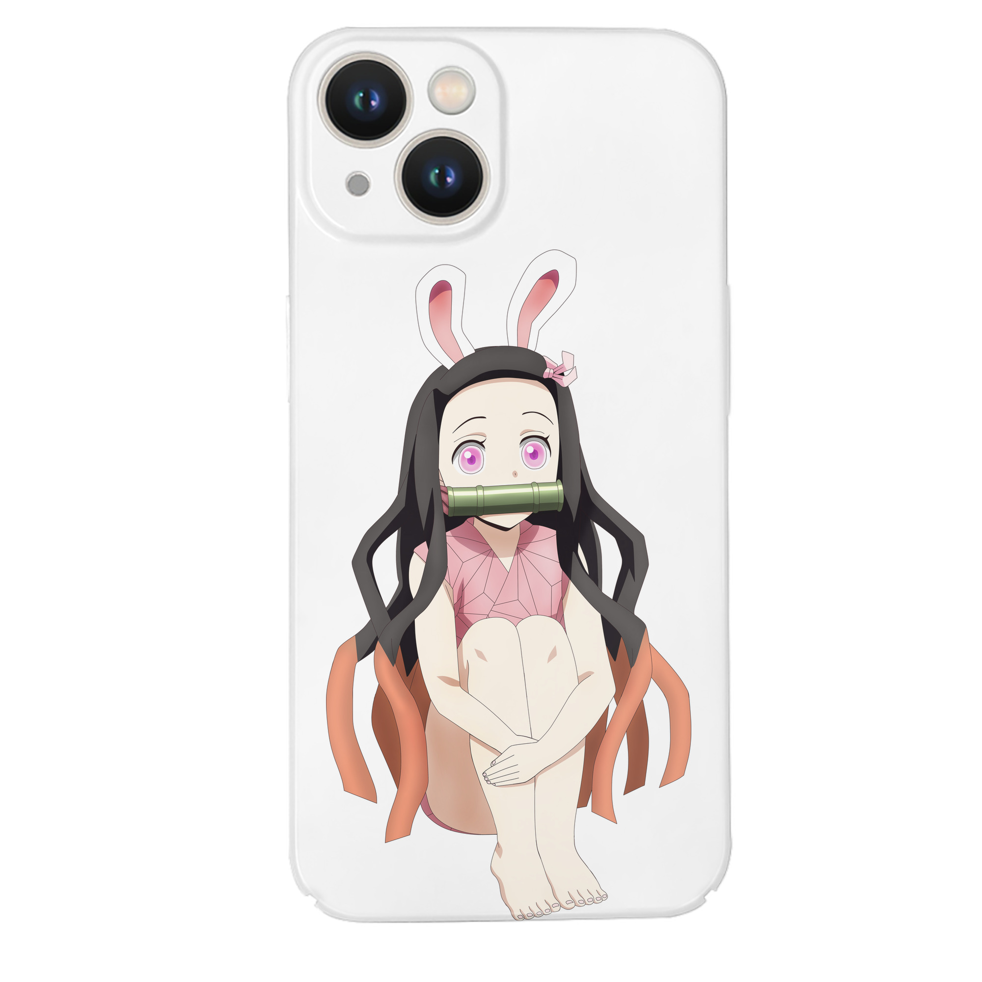 （画像用） 鬼滅の刃（きめつのやいば）竈門 禰󠄀豆子／かまど ねずこ Kamado Nezuko 【iPhone 14シリーズ対応】ハードケース