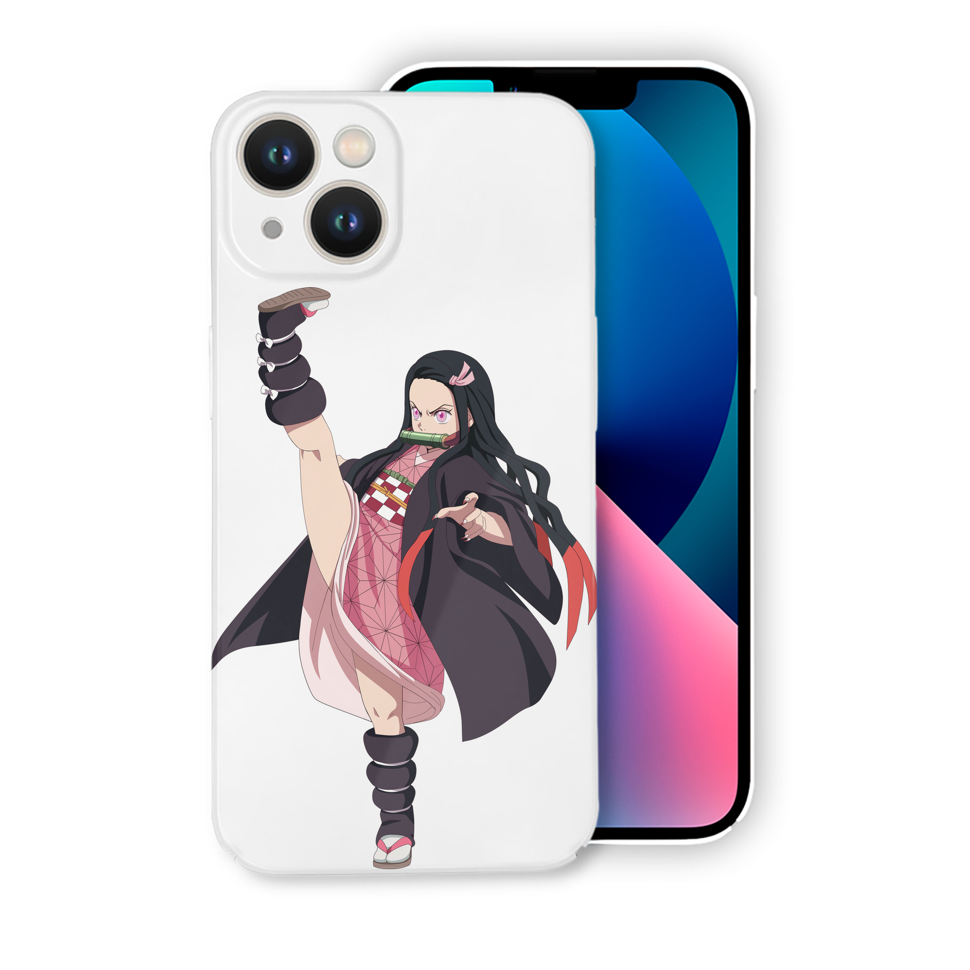 （画像用） 鬼滅の刃（きめつのやいば）竈門 禰󠄀豆子／かまど ねずこ Kamado Nezuko 【iPhone 14シリーズ対応】ハードケース