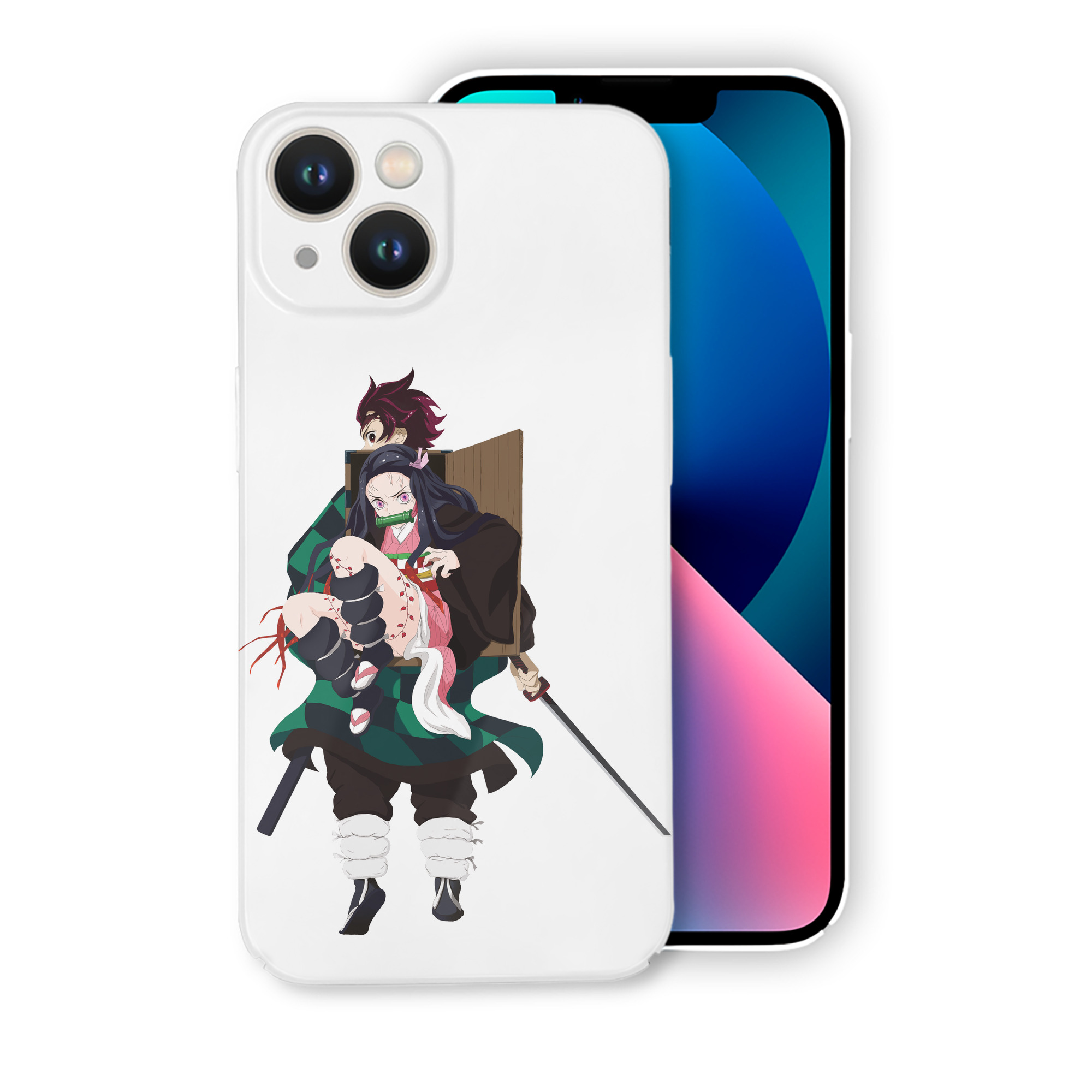（画像用） 鬼滅の刃（きめつのやいば）竈門 禰󠄀豆子／かまど ねずこ Kamado Nezuko 【iPhone 14シリーズ対応】ハードケース