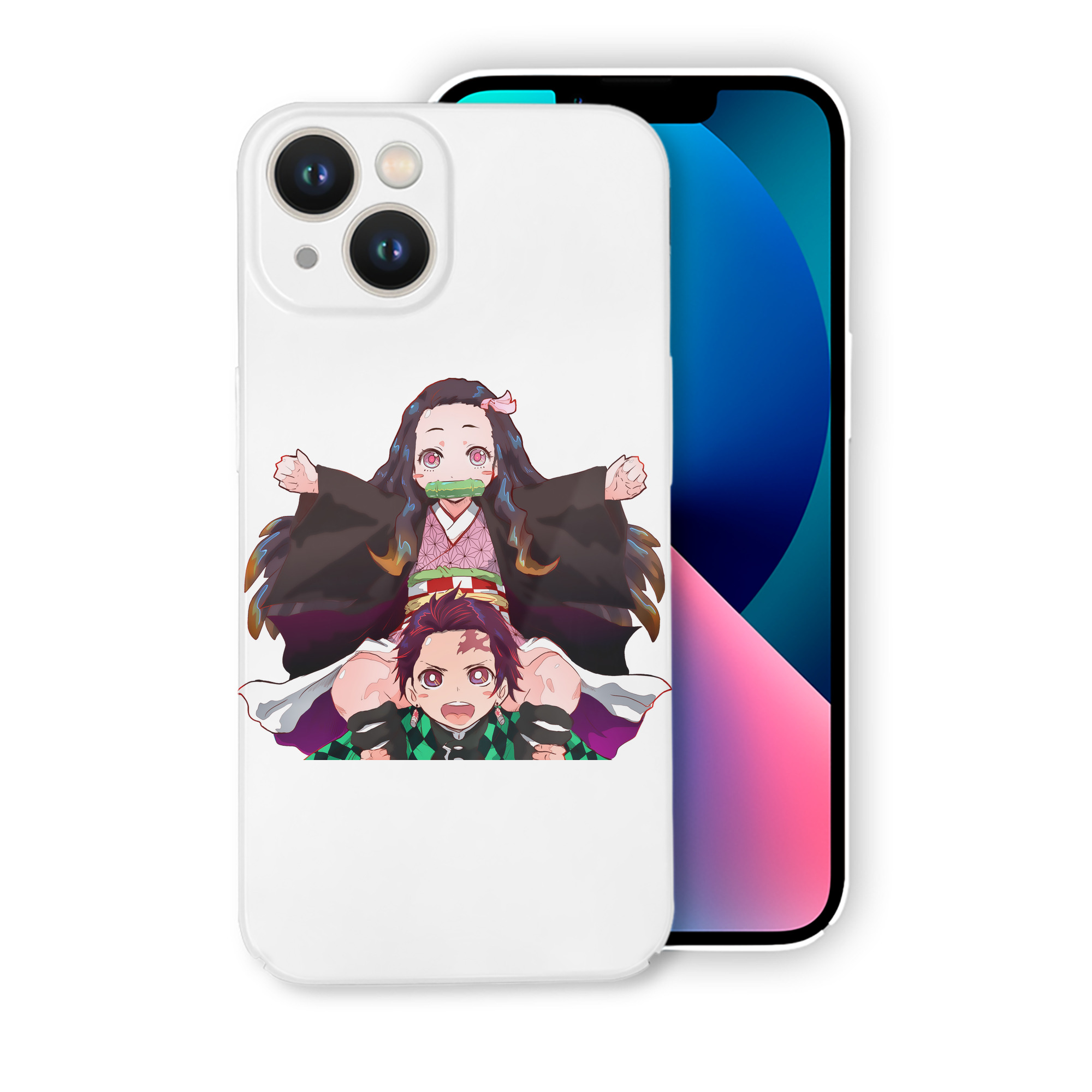 （画像用） 鬼滅の刃（きめつのやいば）竈門 禰󠄀豆子／かまど ねずこ Kamado Nezuko 【iPhone 14シリーズ対応】ハードケース