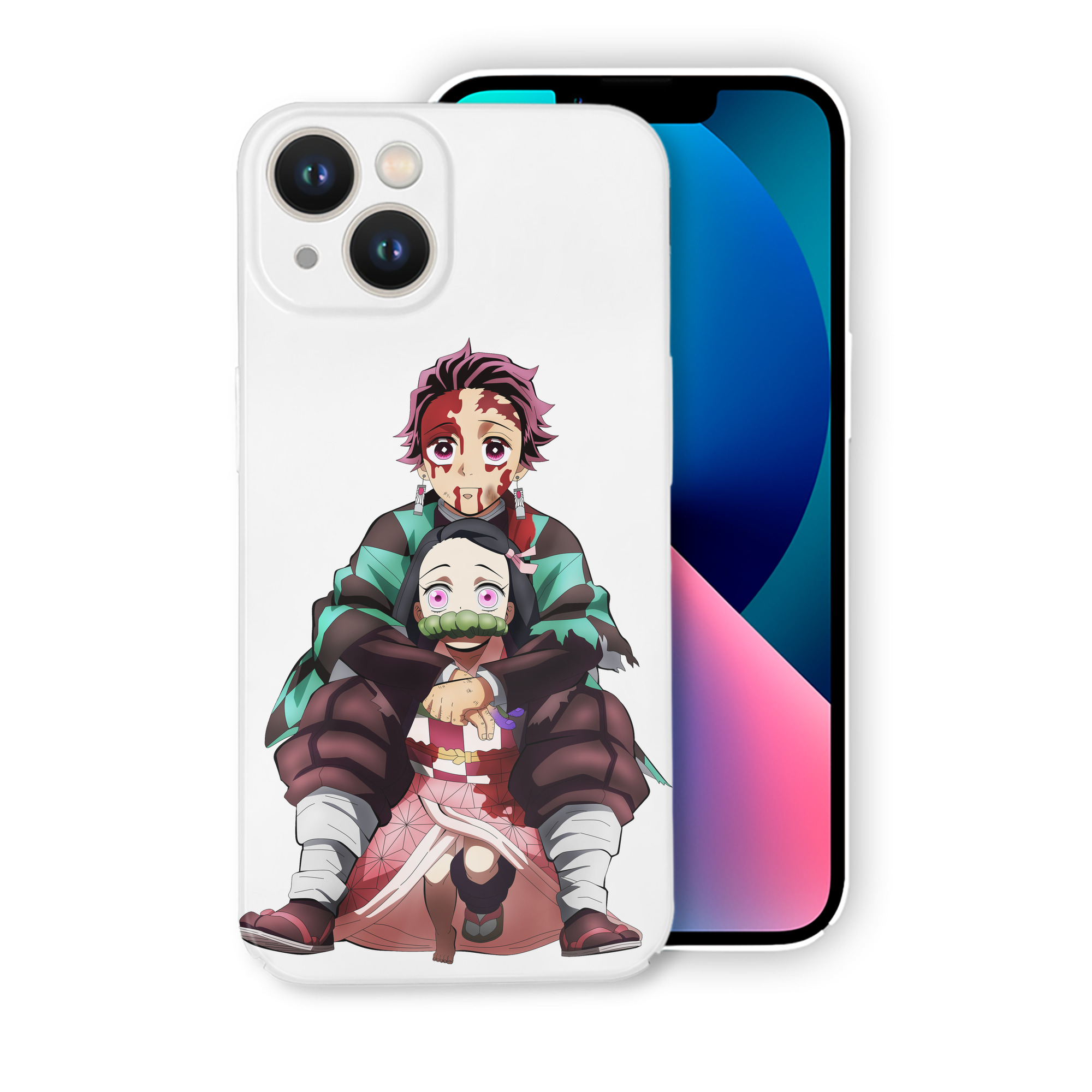 （画像用） 鬼滅の刃（きめつのやいば）竈門 禰󠄀豆子／かまど ねずこ Kamado Nezuko 【iPhone 14シリーズ対応】ハードケース