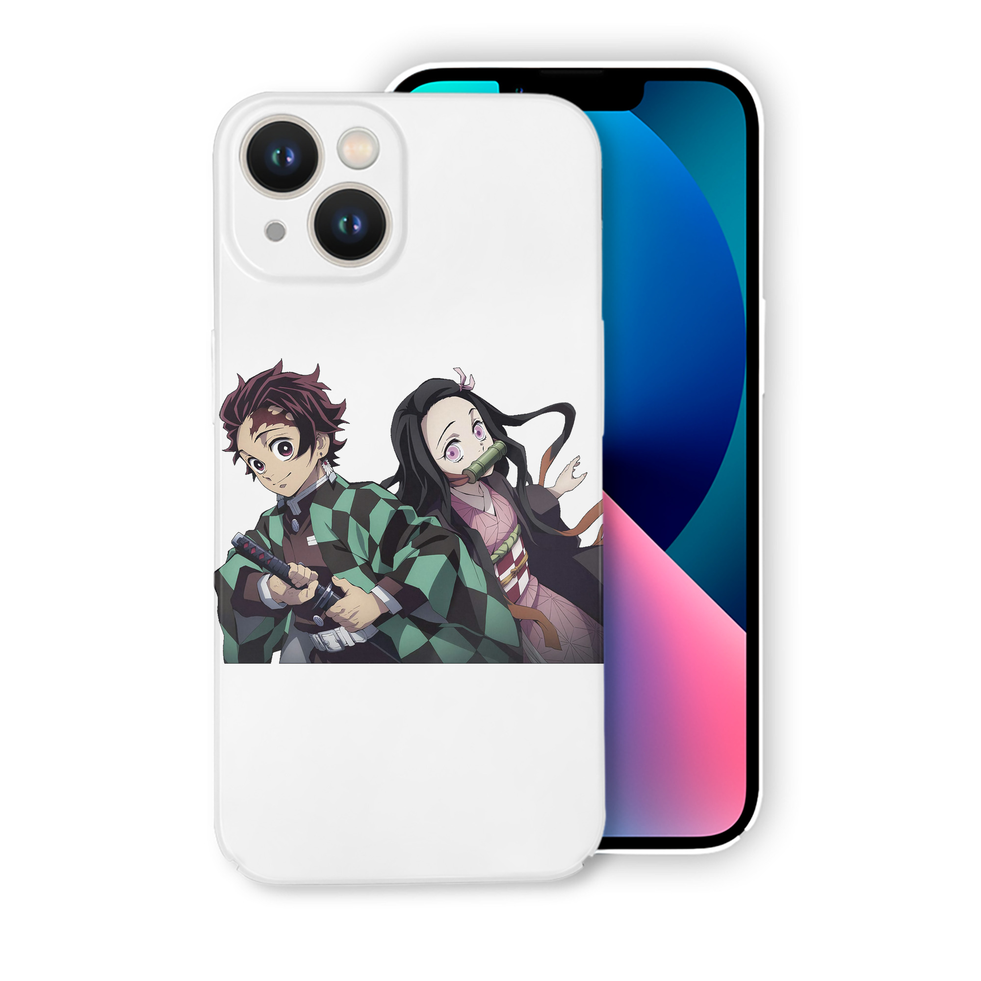 （画像用） 鬼滅の刃（きめつのやいば）竈門 禰󠄀豆子／かまど ねずこ Kamado Nezuko 【iPhone 14シリーズ対応】ハードケース