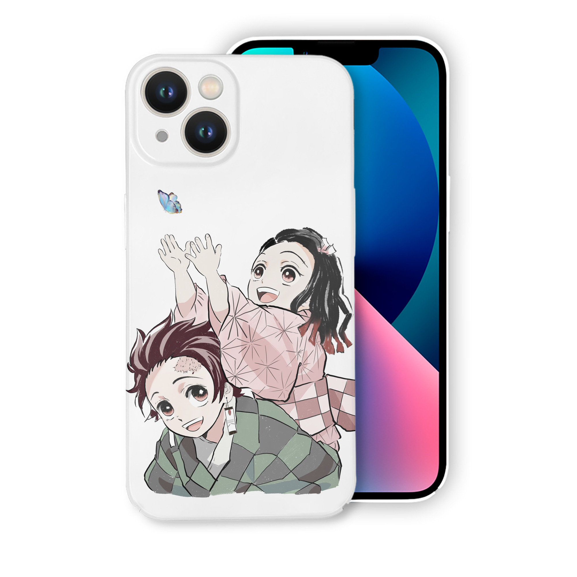 （画像用） 鬼滅の刃（きめつのやいば）竈門 禰󠄀豆子／かまど ねずこ Kamado Nezuko 【iPhone 14シリーズ対応】ハードケース