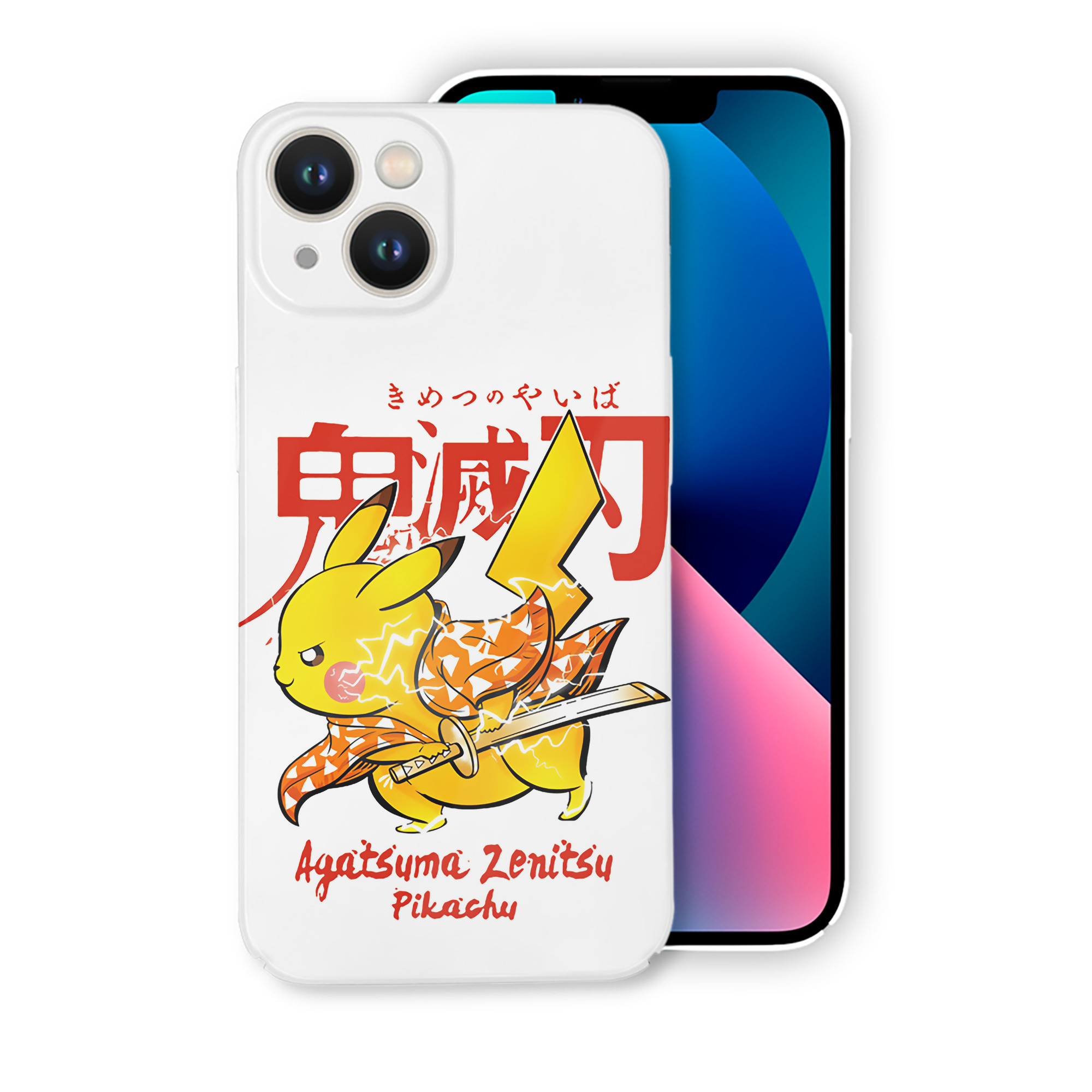 （画像用） 鬼滅の刃（きめつのやいば）我妻 善逸／あがつま ぜんいつ Agatsuma Zenitsu 【iPhone 14シリーズ対応】ハードケース