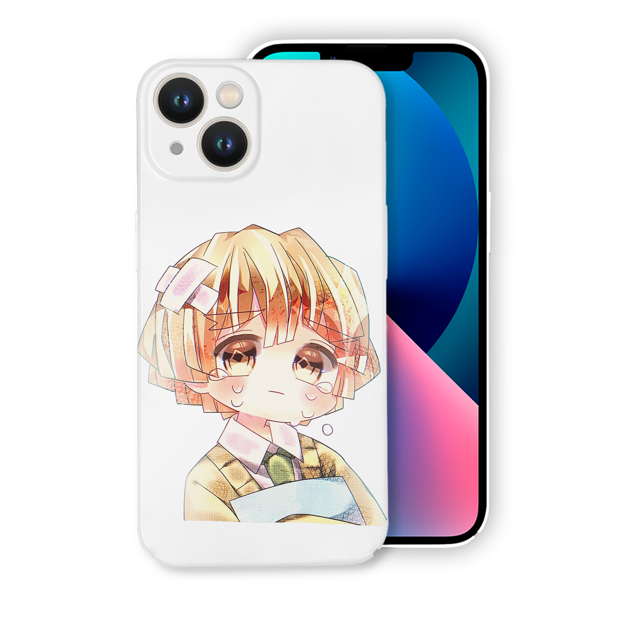 （画像用） 鬼滅の刃（きめつのやいば）我妻 善逸／あがつま ぜんいつ Agatsuma Zenitsu 【iPhone 14シリーズ対応】ハードケース