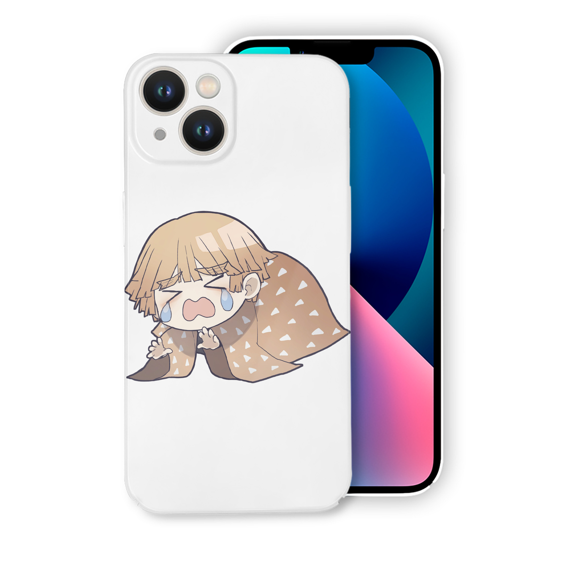 （画像用） 鬼滅の刃（きめつのやいば）我妻 善逸／あがつま ぜんいつ Agatsuma Zenitsu 【iPhone 14シリーズ対応】ハードケース
