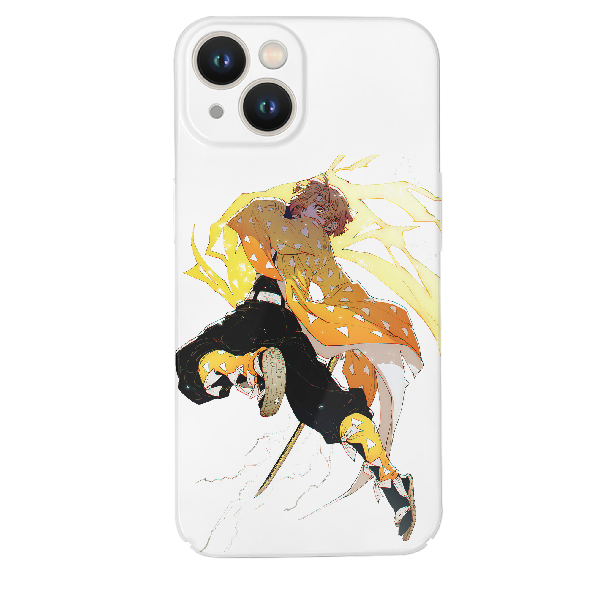 （画像用） 鬼滅の刃（きめつのやいば）我妻 善逸／あがつま ぜんいつ Agatsuma Zenitsu 【iPhone 14シリーズ対応】ハードケース