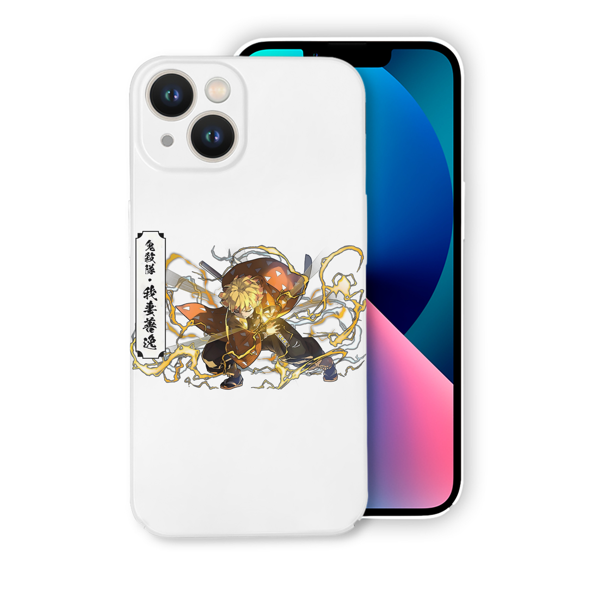 （画像用） 鬼滅の刃（きめつのやいば）我妻 善逸／あがつま ぜんいつ Agatsuma Zenitsu 【iPhone 14シリーズ対応】ハードケース