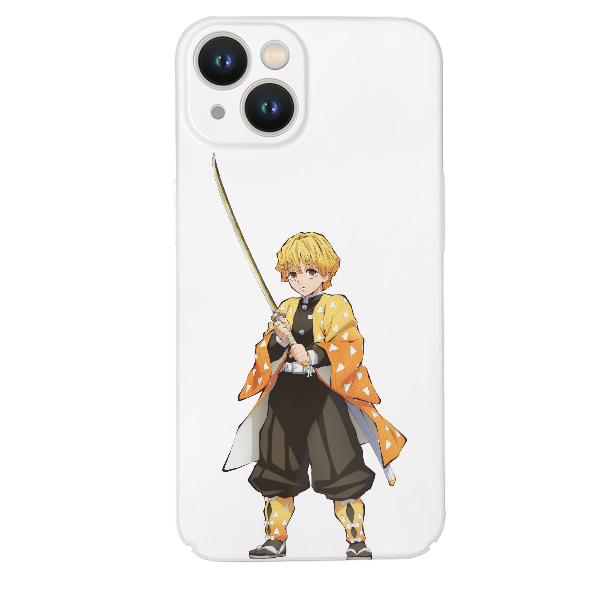 （画像用） 鬼滅の刃（きめつのやいば）我妻 善逸／あがつま ぜんいつ Agatsuma Zenitsu 【iPhone 14シリーズ対応】ハードケース