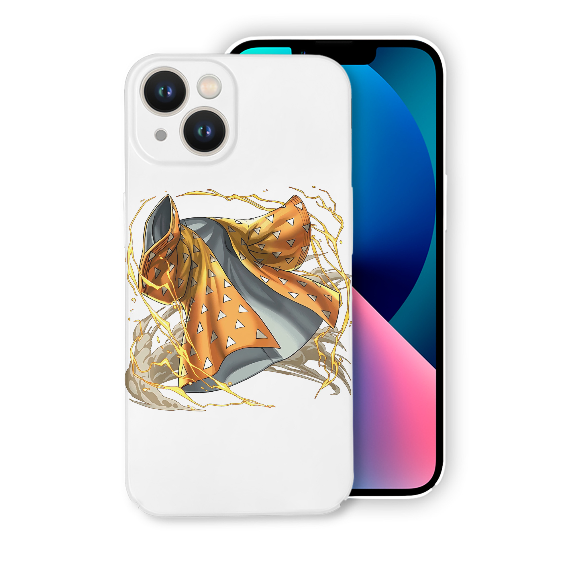 （画像用） 鬼滅の刃（きめつのやいば）我妻 善逸／あがつま ぜんいつ Agatsuma Zenitsu 【iPhone 14シリーズ対応】ハードケース