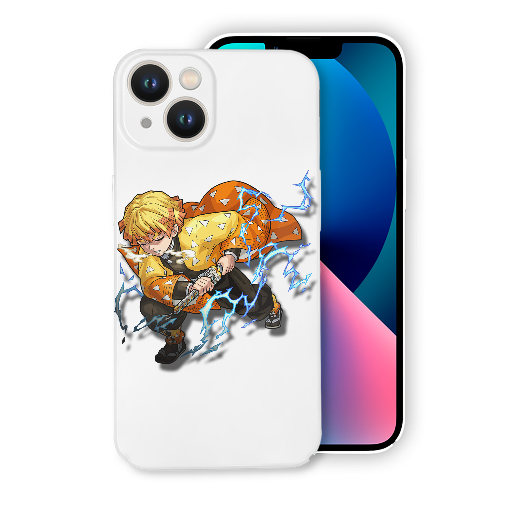 （画像用） 鬼滅の刃（きめつのやいば）我妻 善逸／あがつま ぜんいつ Agatsuma Zenitsu 【iPhone 14シリーズ対応】ハードケース