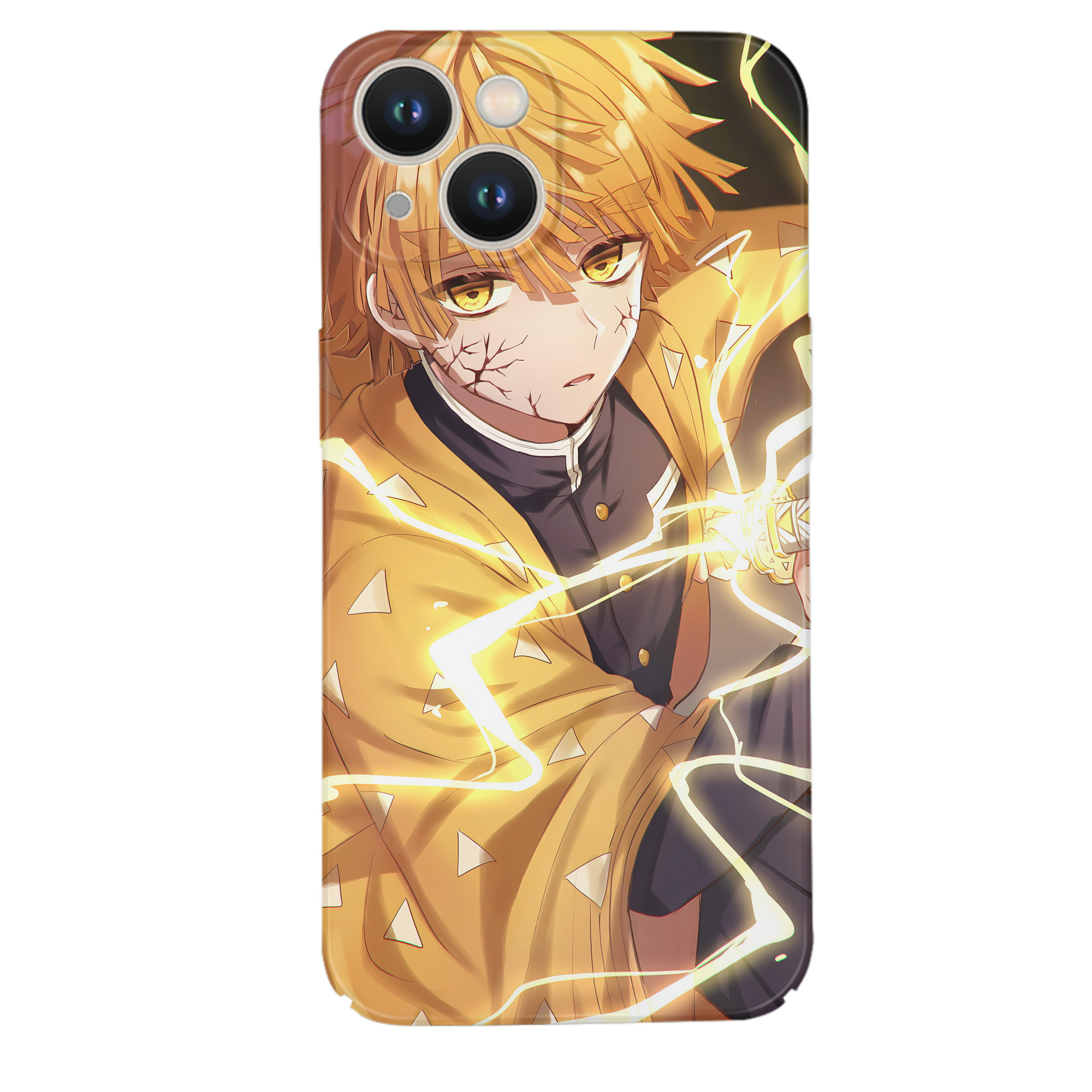 （画像用） 鬼滅の刃（きめつのやいば）我妻 善逸／あがつま ぜんいつ Agatsuma Zenitsu 【iPhone 14シリーズ対応】ハードケース
