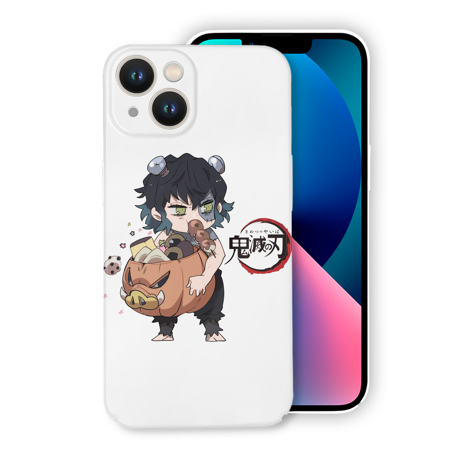 （画像用） 鬼滅の刃（きめつのやいば）嘴平 伊之助／はしびら いのすけ Hashibira Inosuke 【iPhone 14シリーズ対応】ハードケース
