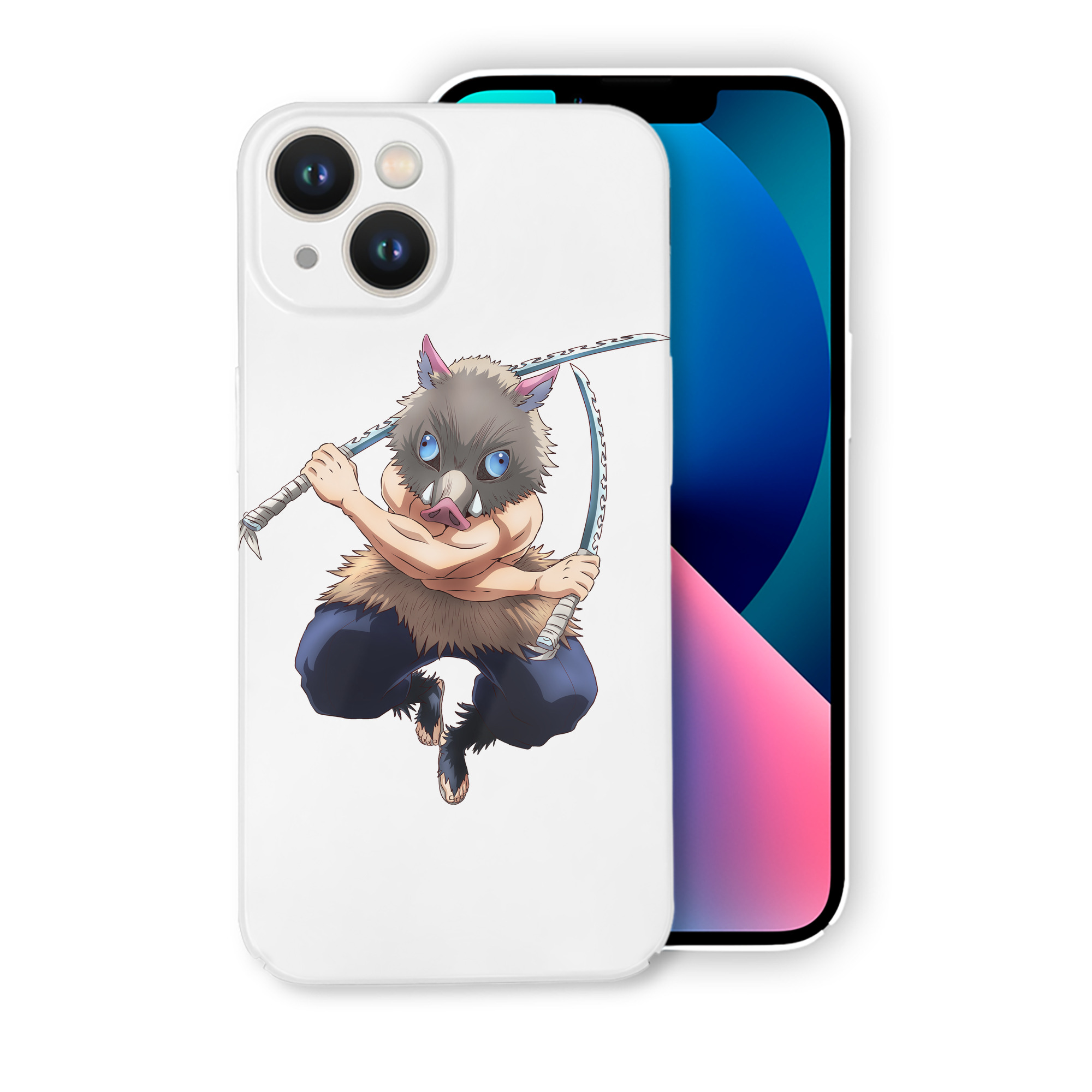 （画像用） 鬼滅の刃（きめつのやいば）嘴平 伊之助／はしびら いのすけ Hashibira Inosuke 【iPhone 14シリーズ対応】ハードケース