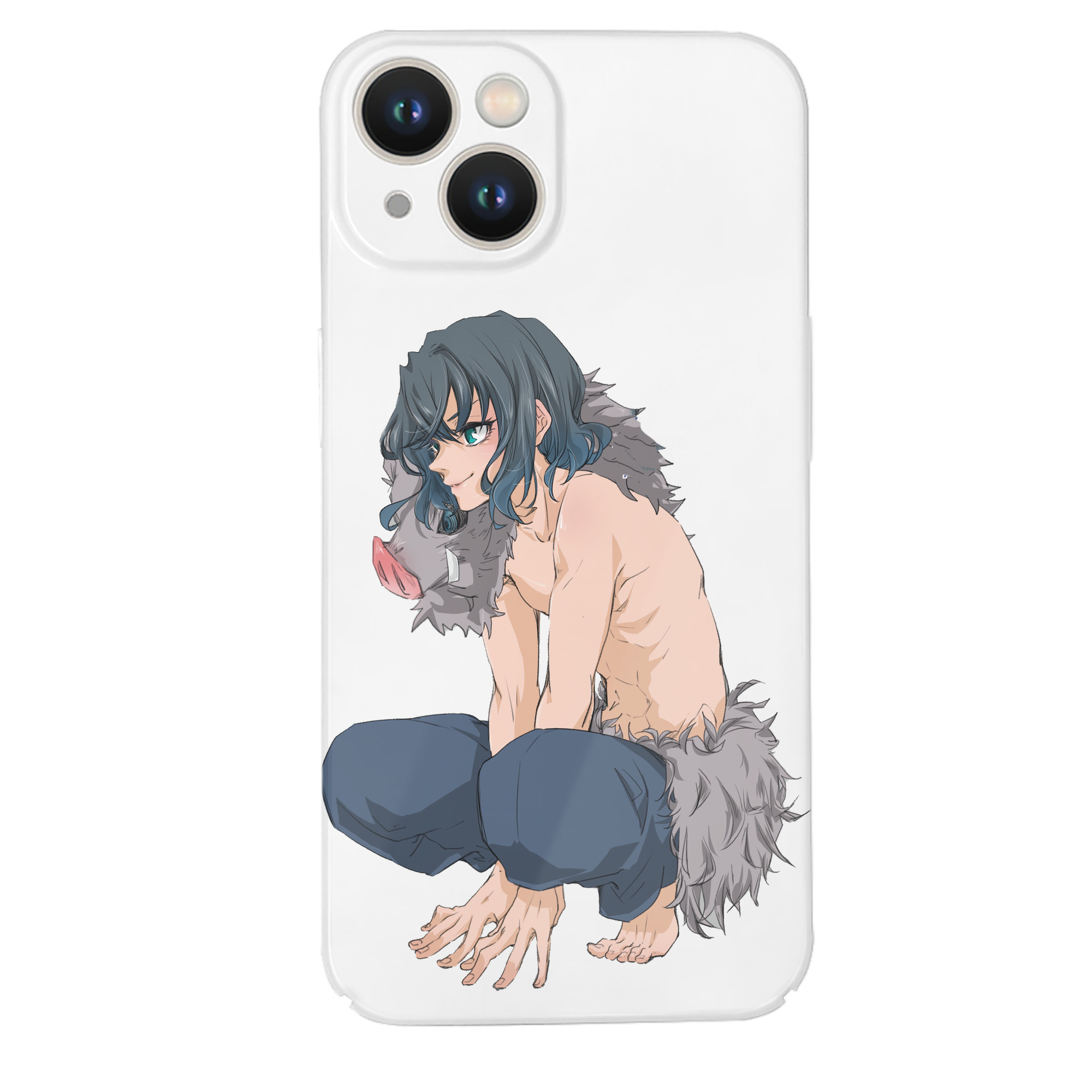 （画像用） 鬼滅の刃（きめつのやいば）嘴平 伊之助／はしびら いのすけ Hashibira Inosuke 【iPhone 14シリーズ対応】ハードケース