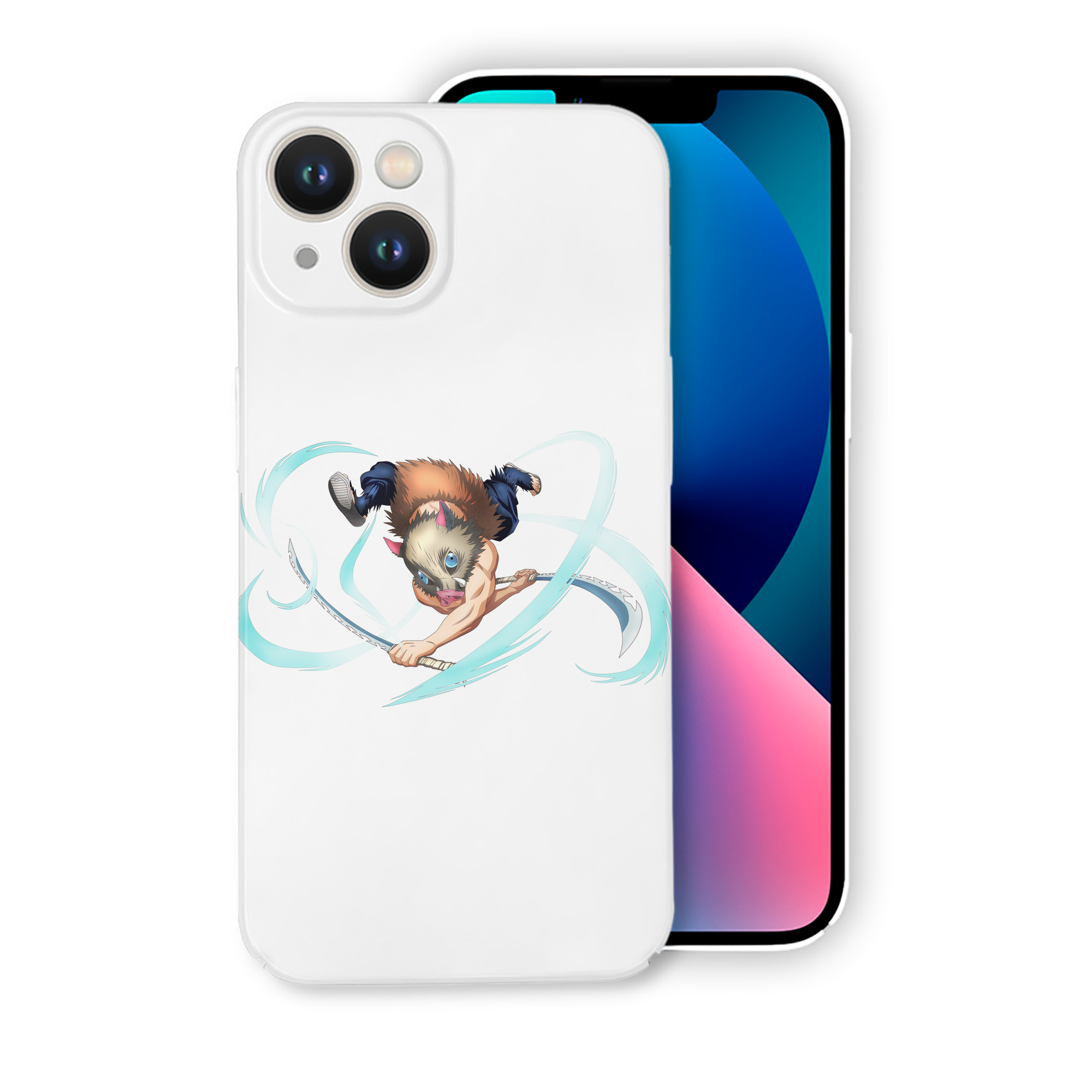 （画像用） 鬼滅の刃（きめつのやいば）嘴平 伊之助／はしびら いのすけ Hashibira Inosuke 【iPhone 14シリーズ対応】ハードケース