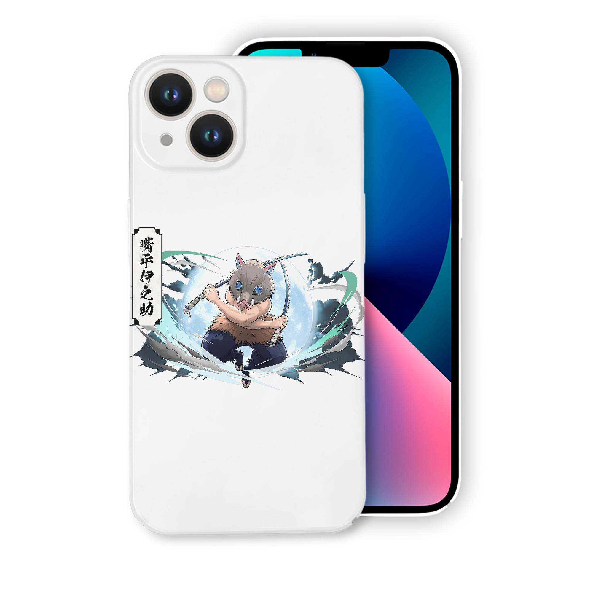 （画像用） 鬼滅の刃（きめつのやいば）嘴平 伊之助／はしびら いのすけ Hashibira Inosuke 【iPhone 14シリーズ対応】ハードケース