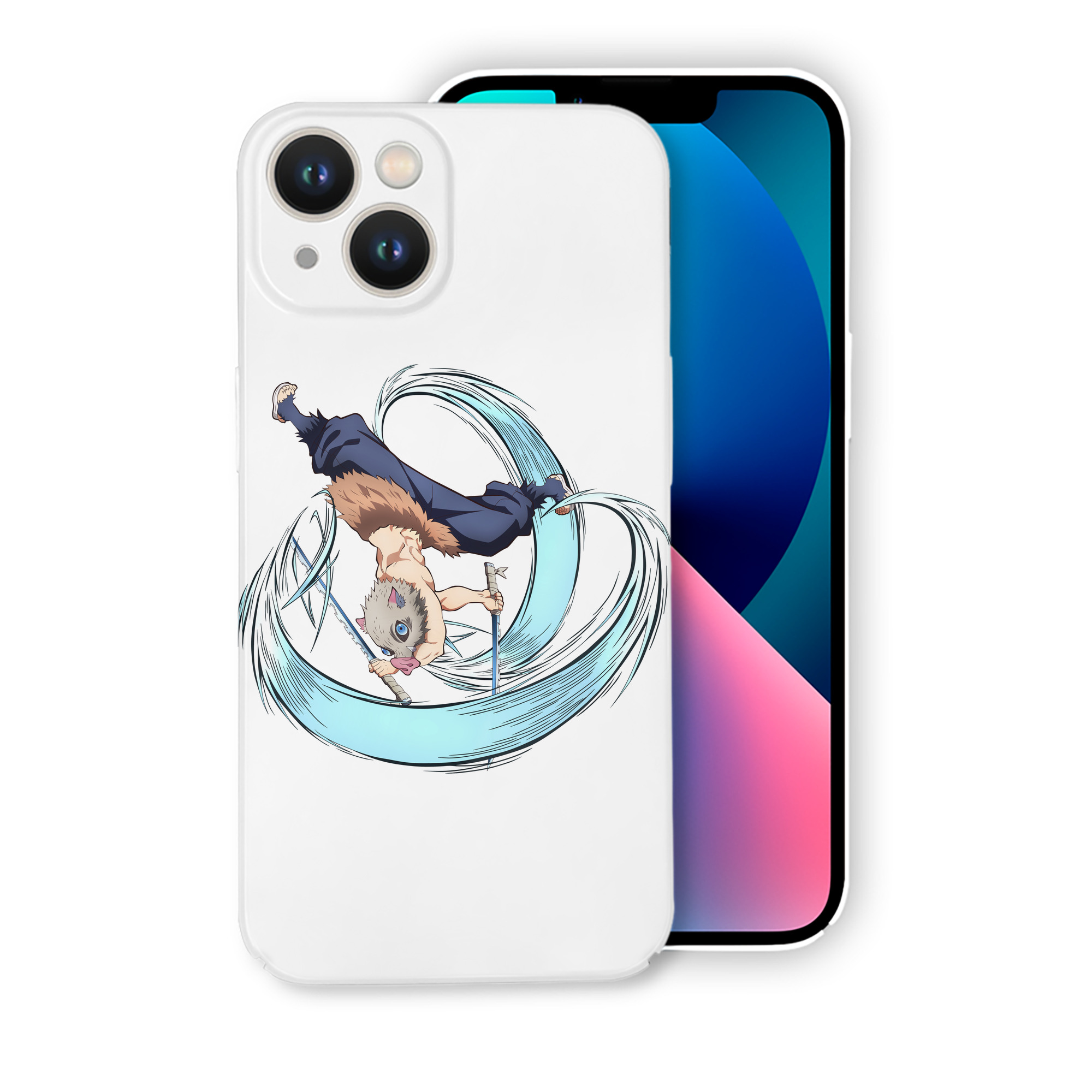 （画像用） 鬼滅の刃（きめつのやいば）嘴平 伊之助／はしびら いのすけ Hashibira Inosuke 【iPhone 14シリーズ対応】ハードケース