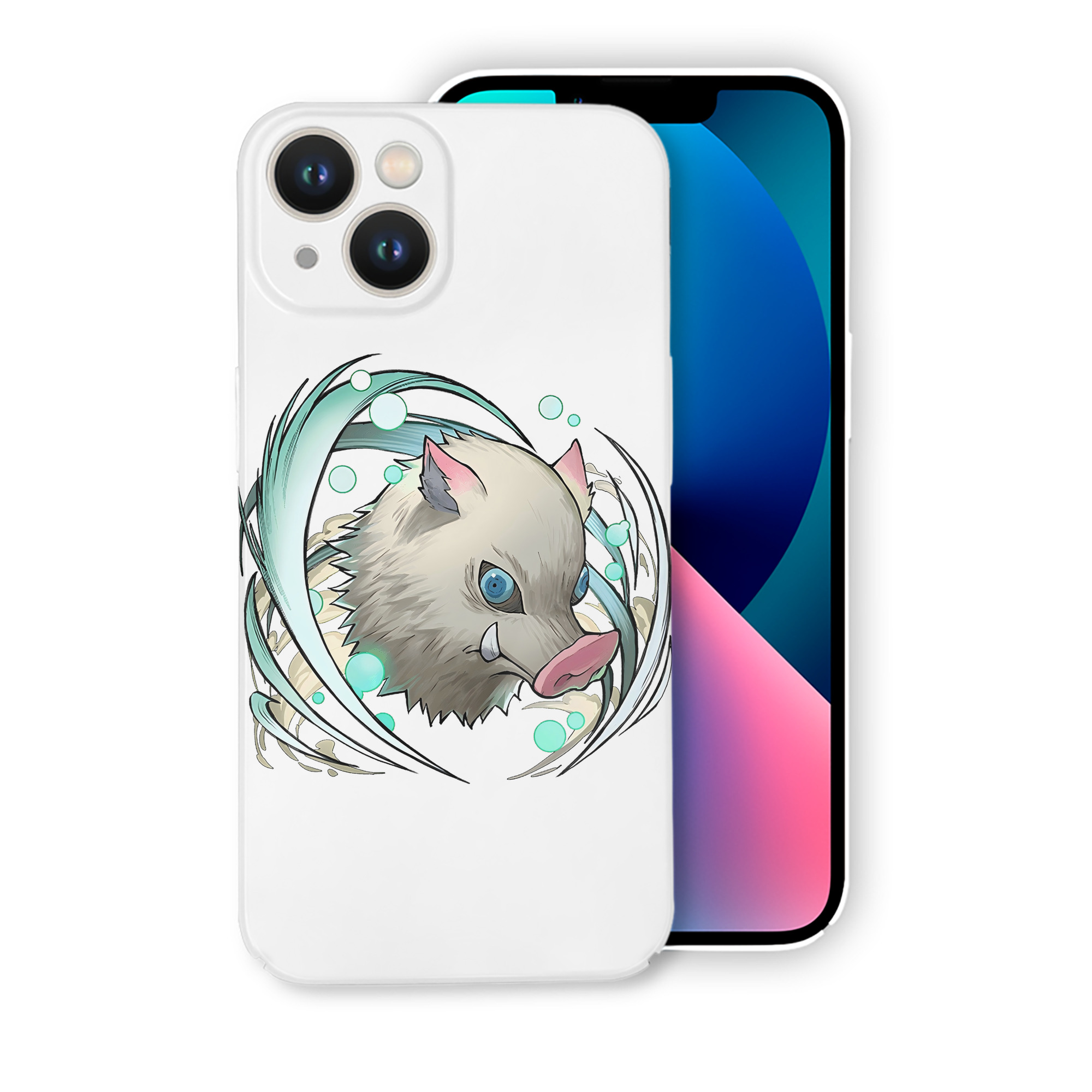 （画像用） 鬼滅の刃（きめつのやいば）嘴平 伊之助／はしびら いのすけ Hashibira Inosuke 【iPhone 14シリーズ対応】ハードケース