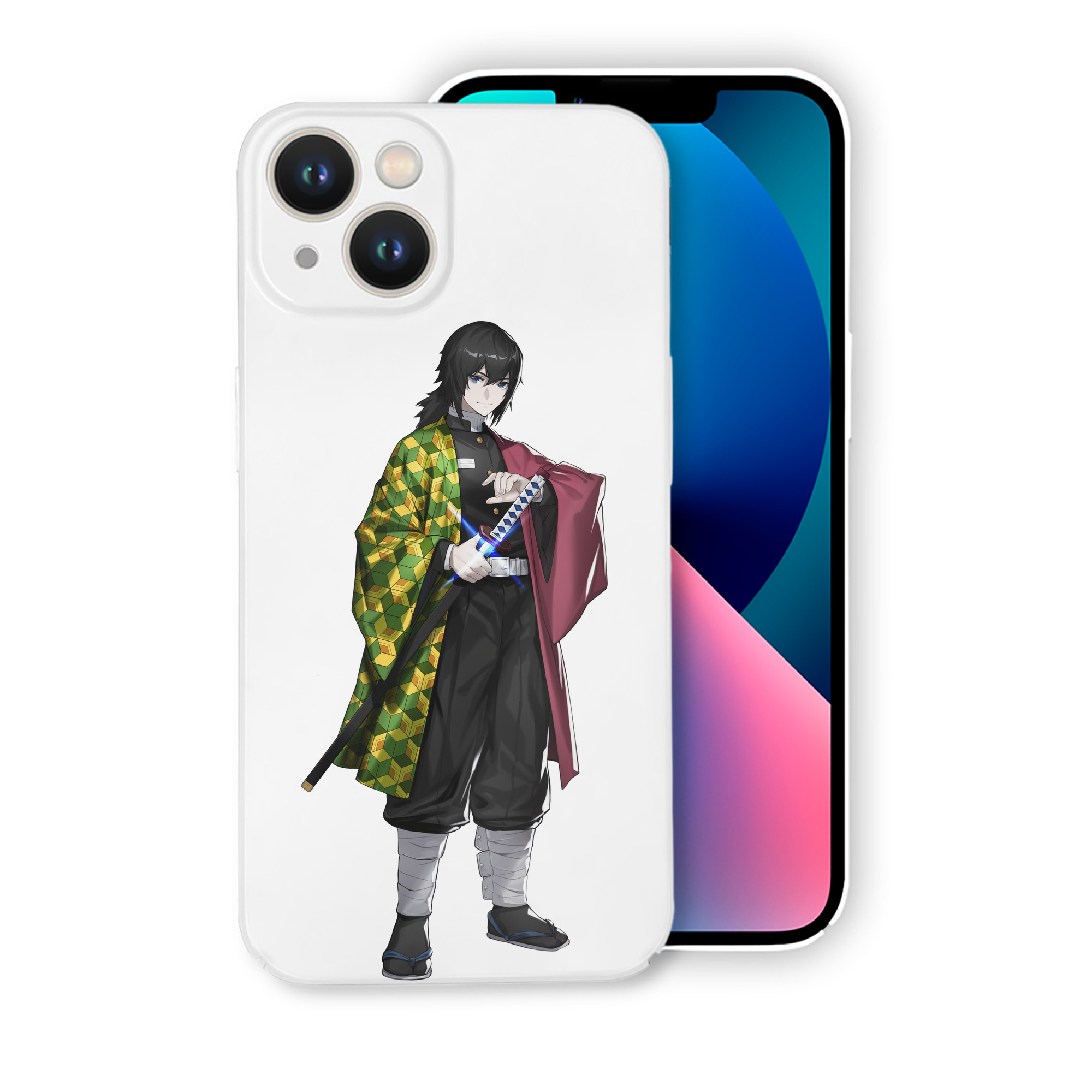 （画像用） 鬼滅の刃（きめつのやいば）水柱-冨岡 義勇／とみおか ぎゆう Tomioka Giyuu 【iPhone 14シリーズ対応】ハードケース