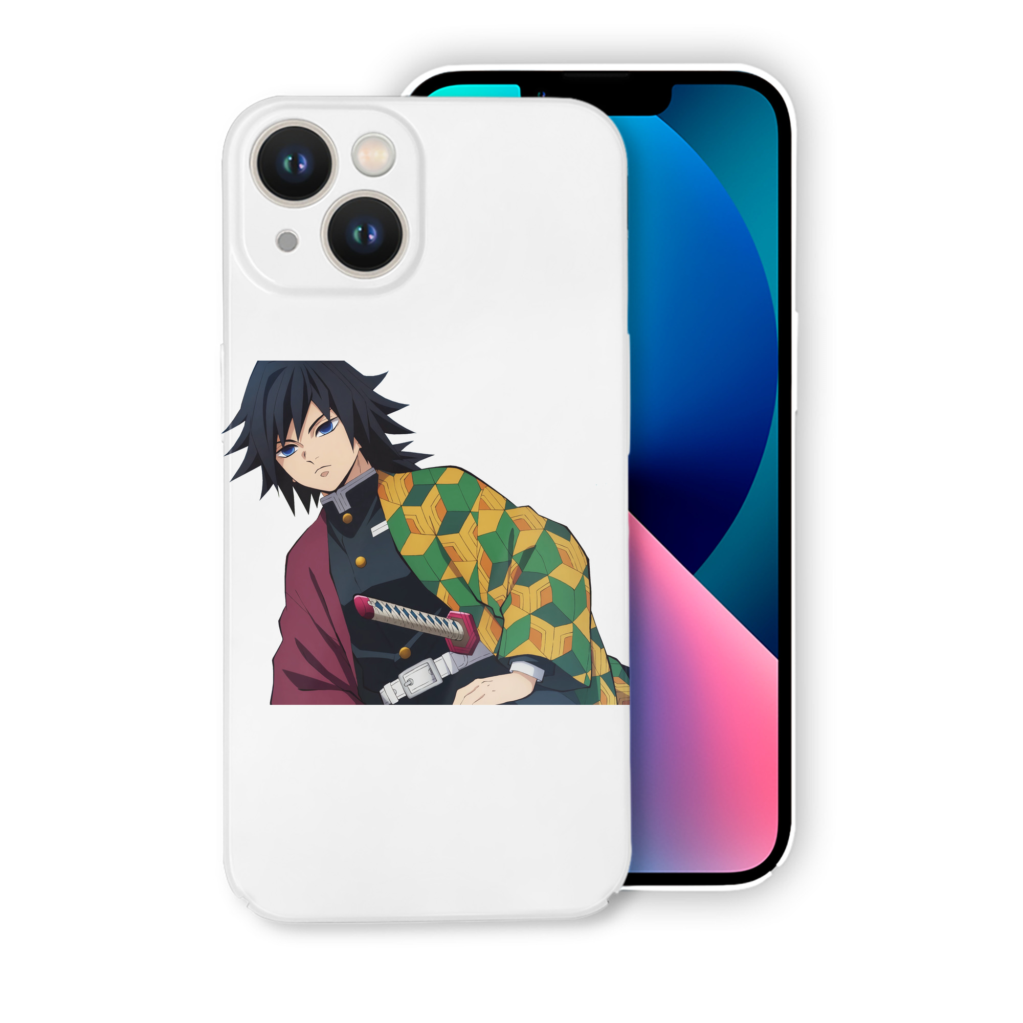 （画像用） 鬼滅の刃（きめつのやいば）水柱-冨岡 義勇／とみおか ぎゆう Tomioka Giyuu 【iPhone 14シリーズ対応】ハードケース
