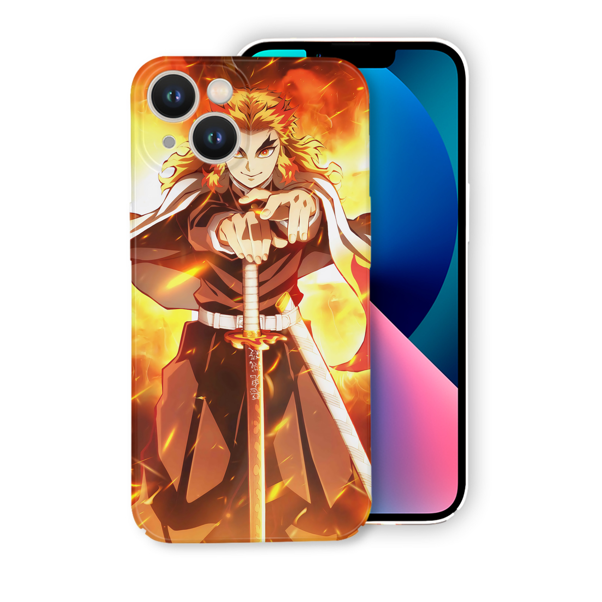 （画像用） 炎柱-煉󠄁獄 杏寿郎／れんごく きょうじゅろう Rengoku Kyoujurou 【iPhone 14シリーズ対応】ハードケース