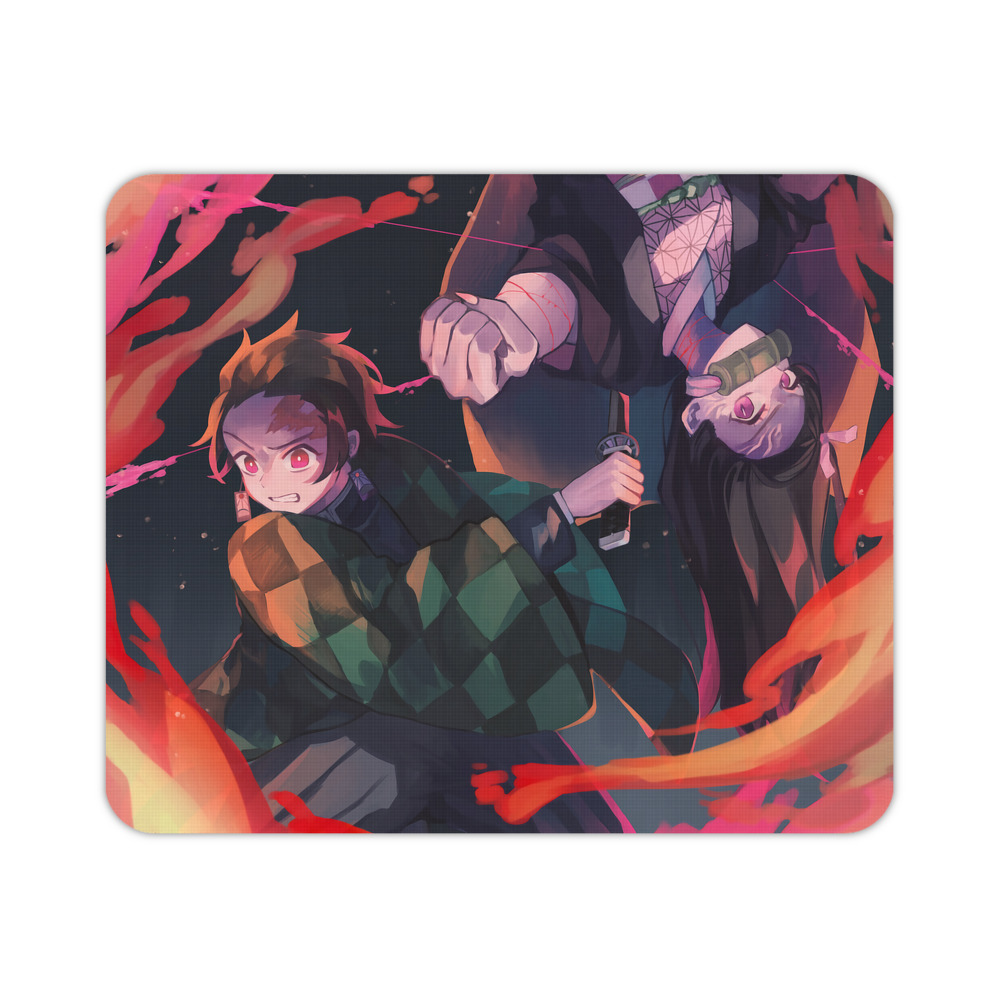 （画像用） 鬼滅の刃（きめつのやいば）竈門 炭治郎／かまど たんじろう Kamado Tanjirou マウスパッド ステッチ加工 ラバー素材 防水 滑り止め 超薄型 ゲーミング/オフィス対応