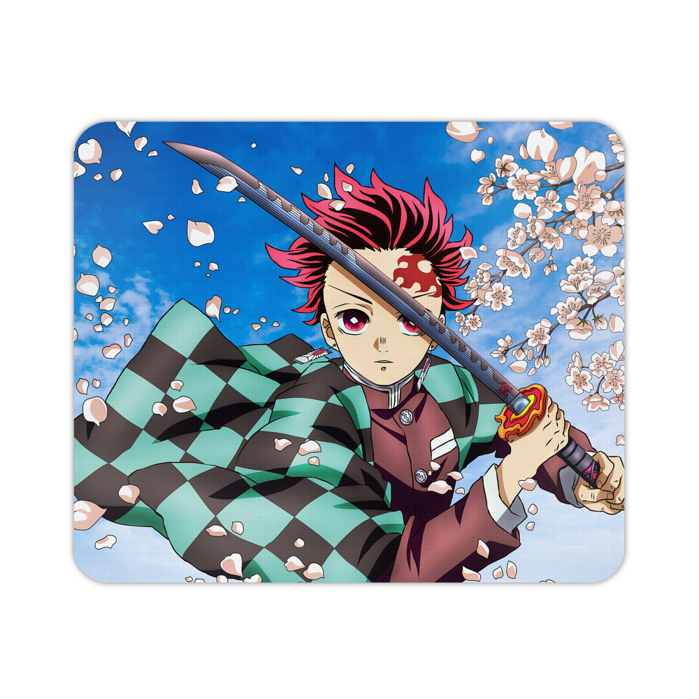 （画像用） 鬼滅の刃（きめつのやいば）竈門 炭治郎／かまど たんじろう Kamado Tanjirou マウスパッド ステッチ加工 ラバー素材 防水 滑り止め 超薄型 ゲーミング/オフィス対応