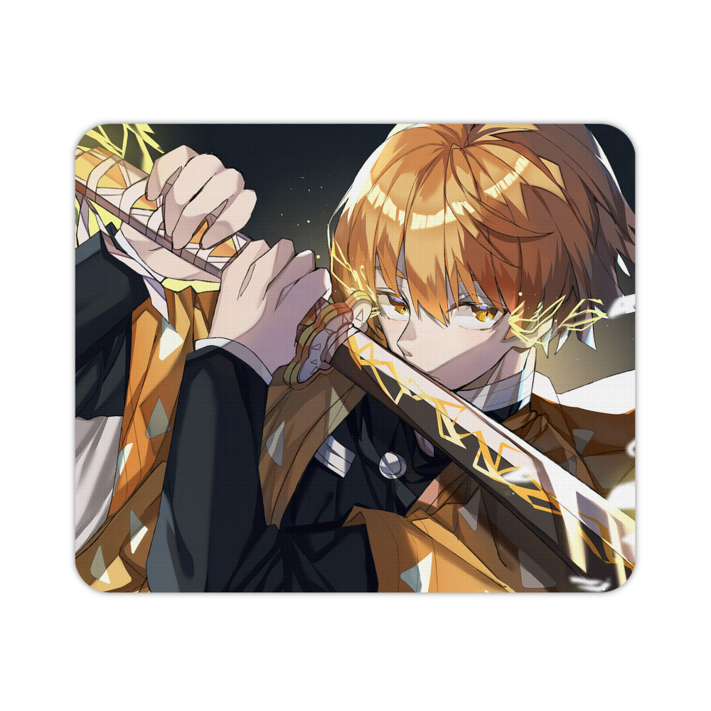 （画像用） 鬼滅の刃（きめつのやいば）我妻 善逸／あがつま ぜんいつ Agatsuma Zenitsu マウスパッド ステッチ加工 ラバー素材 防水 滑り止め 超薄型 ゲーミング/オフィス対応