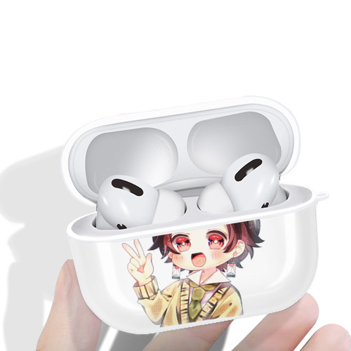 鬼滅の刃 竈門 炭治郎／かまど たんじろう Kamado Tanjirou 【AirPods Pro用】ハードシェル保護ケース 耐衝撃・防指紋・カラビナ付き商品仕様