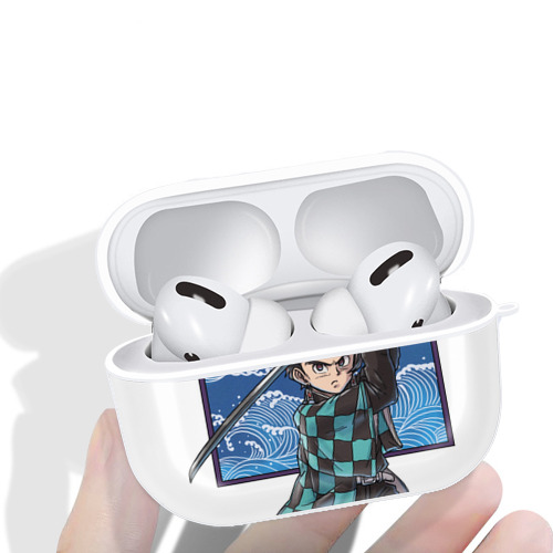 鬼滅の刃 竈門 炭治郎／かまど たんじろう Kamado Tanjirou 【AirPods Pro用】ハードシェル保護ケース 耐衝撃・防指紋・カラビナ付き商品仕様