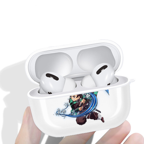 鬼滅の刃 竈門 炭治郎／かまど たんじろう Kamado Tanjirou 【AirPods Pro用】ハードシェル保護ケース 耐衝撃・防指紋・カラビナ付き商品仕様