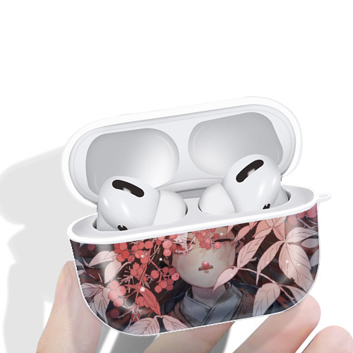鬼滅の刃（きめつのやいば）竈門 禰󠄀豆子／かまど ねずこ Kamado Nezuko 【AirPods Pro用】ハードシェル保護ケース 耐衝撃・防指紋・カラビナ付き商品仕様