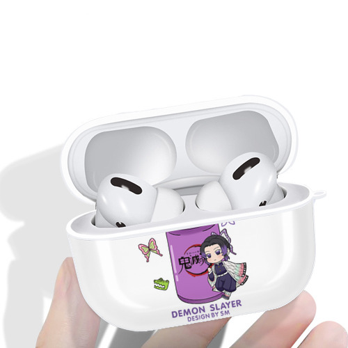 鬼滅の刃（きめつのやいば）蟲柱-胡蝶 しのぶ／こちょう しのぶ Kochou Shinobu 【AirPods Pro用】ハードシェル保護ケース 耐衝撃・防指紋・カラビナ付き商品仕様