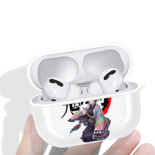 鬼滅の刃（きめつのやいば）蟲柱-胡蝶 しのぶ／こちょう しのぶ Kochou Shinobu 【AirPods Pro用】ハードシェル保護ケース 耐衝撃・防指紋・カラビナ付き商品仕様