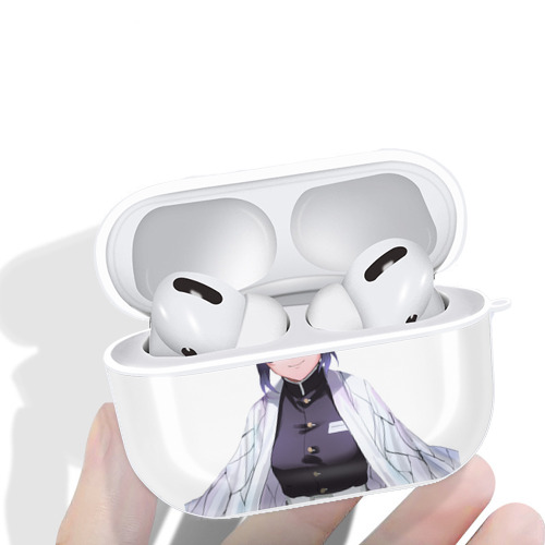 鬼滅の刃（きめつのやいば）蟲柱-胡蝶 しのぶ／こちょう しのぶ Kochou Shinobu 【AirPods Pro用】ハードシェル保護ケース 耐衝撃・防指紋・カラビナ付き商品仕様