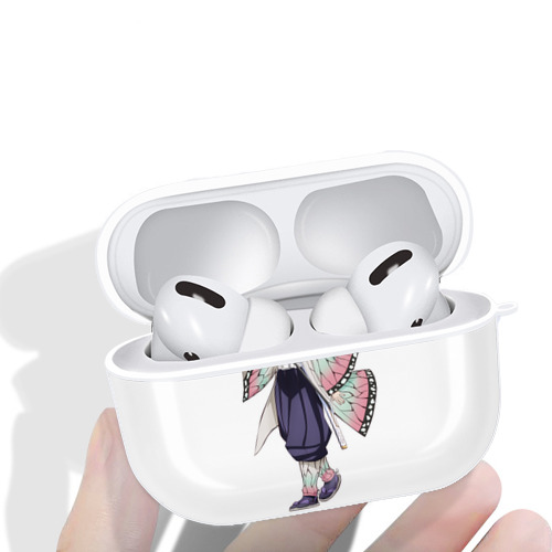鬼滅の刃（きめつのやいば）蟲柱-胡蝶 しのぶ／こちょう しのぶ Kochou Shinobu 【AirPods Pro用】ハードシェル保護ケース 耐衝撃・防指紋・カラビナ付き商品仕様