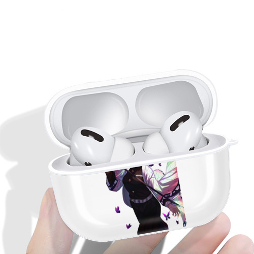 鬼滅の刃（きめつのやいば）蟲柱-胡蝶 しのぶ／こちょう しのぶ Kochou Shinobu 【AirPods Pro用】ハードシェル保護ケース 耐衝撃・防指紋・カラビナ付き商品仕様