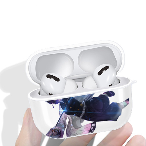 鬼滅の刃（きめつのやいば）蟲柱-胡蝶 しのぶ／こちょう しのぶ Kochou Shinobu 【AirPods Pro用】ハードシェル保護ケース 耐衝撃・防指紋・カラビナ付き商品仕様