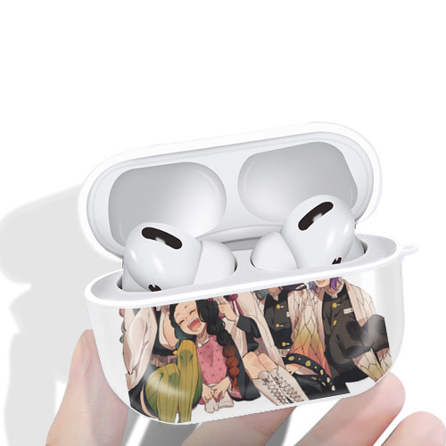 鬼滅の刃（きめつのやいば）蟲柱-胡蝶 しのぶ／こちょう しのぶ Kochou Shinobu 【AirPods Pro用】ハードシェル保護ケース 耐衝撃・防指紋・カラビナ付き商品仕様