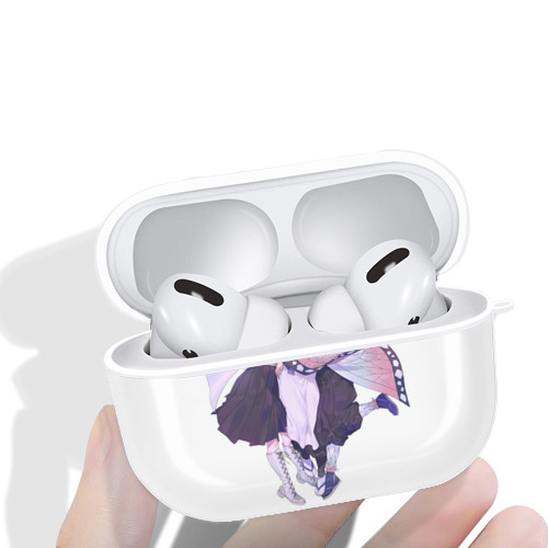 鬼滅の刃（きめつのやいば）蟲柱-胡蝶 しのぶ／こちょう しのぶ Kochou Shinobu 【AirPods Pro用】ハードシェル保護ケース 耐衝撃・防指紋・カラビナ付き商品仕様