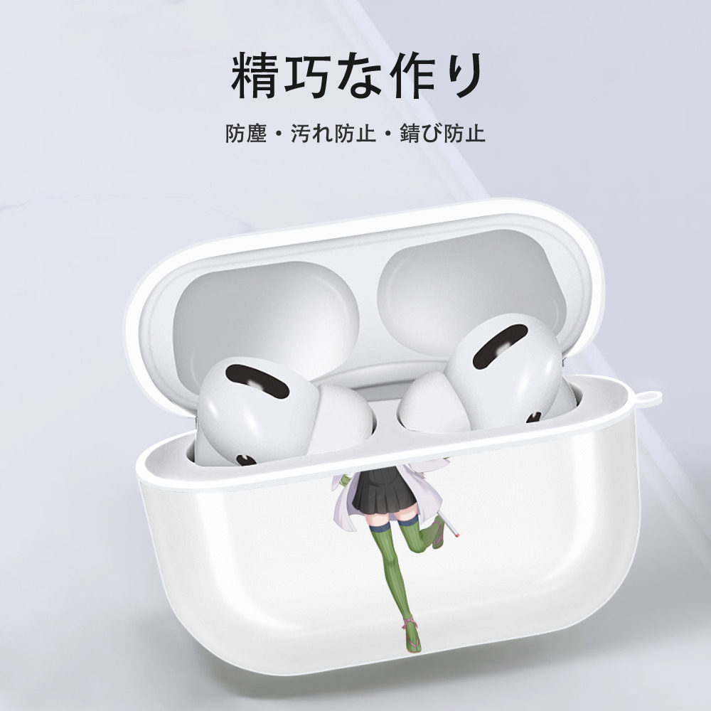 鬼滅の刃（きめつのやいば）恋柱-甘露寺 蜜璃／かんろじ みつり Kanroji Mitsuri 【AirPods Pro用】ハードシェル保護ケース 耐衝撃・防指紋・カラビナ付き商品仕様