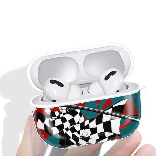 鬼滅の刃（きめつのやいば）竈門 炭治郎／かまど たんじろう Kamado Tanjirou 【AirPods Pro用】ハードシェル保護ケース 耐衝撃・防指紋・カラビナ付き商品仕様