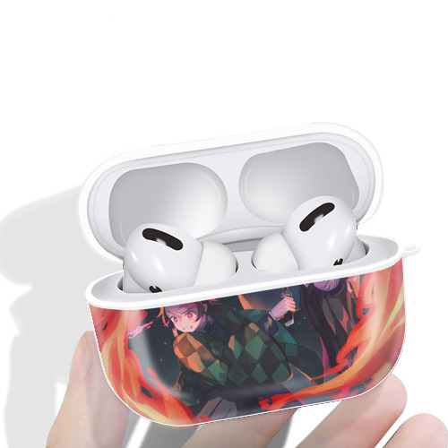 鬼滅の刃（きめつのやいば）竈門 炭治郎／かまど たんじろう Kamado Tanjirou 【AirPods Pro用】ハードシェル保護ケース 耐衝撃・防指紋・カラビナ付き商品仕様